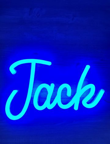 Dark Blue ‘Jack’ LED Neon light – slight second