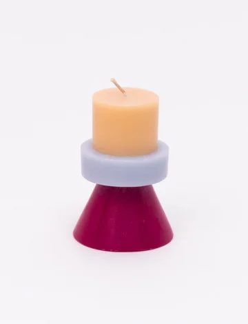 Stack Candle Mini – Peach / Lilac / Ruby