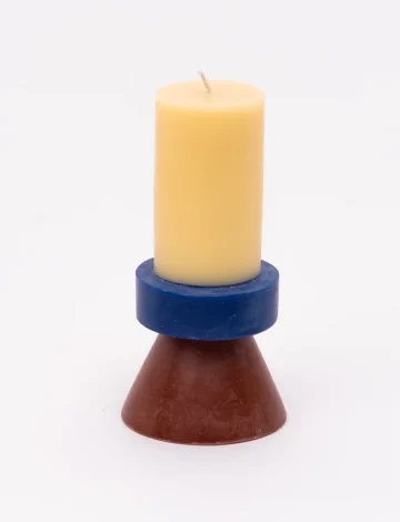 Stack Candle Tall – Banana / Navy / Chocolate