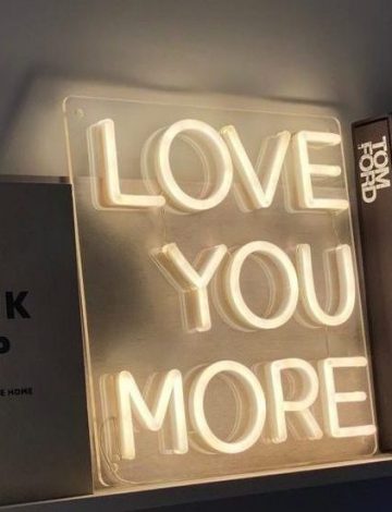 Mini Love You More LED Neon Sign (46cm x 43cm)